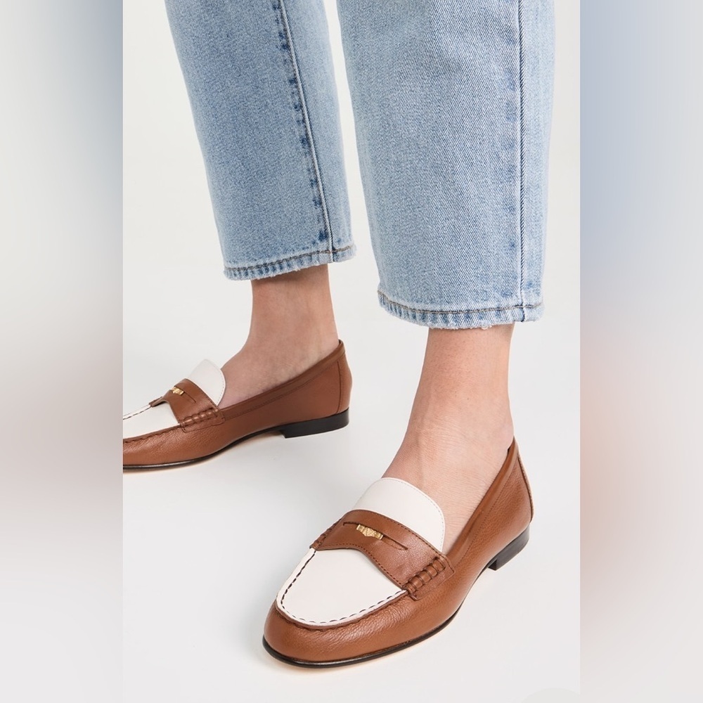 NEW Veronica Beard Penny Loafers Caramel Lily 9